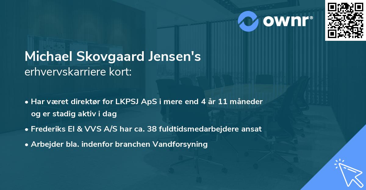 Michael Skovgaard Jensen's erhvervskarriere kort