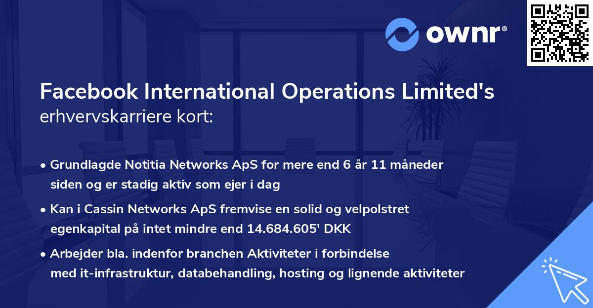 Facebook International Operations Limited's erhvervskarriere kort