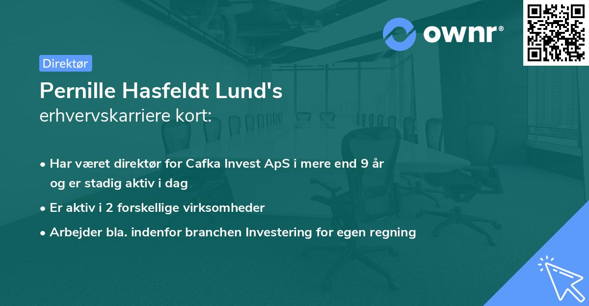 Pernille Hasfeldt Lund's erhvervskarriere kort