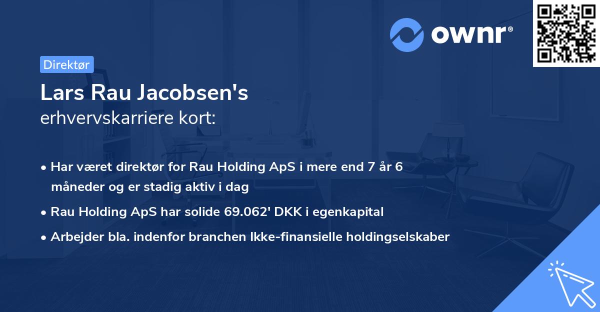Lars Rau Jacobsen's erhvervskarriere kort