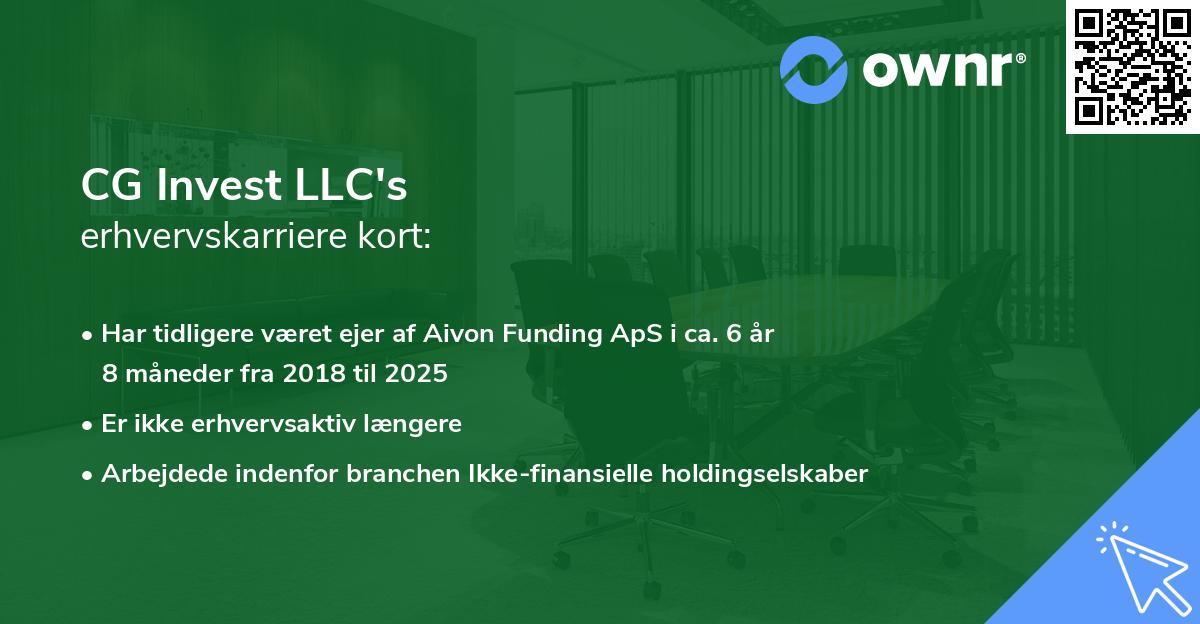 CG Invest LLC's erhvervskarriere kort