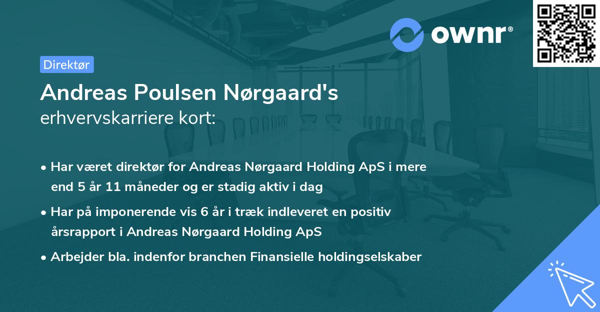 Andreas Poulsen Nørgaard's erhvervskarriere kort