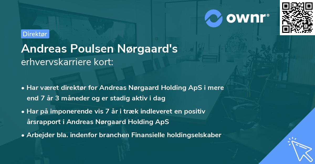 Andreas Poulsen Nørgaard's erhvervskarriere kort