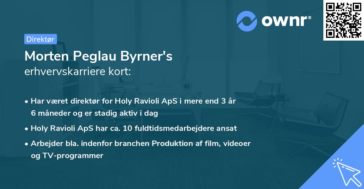 Morten Peglau Byrner's erhvervskarriere kort
