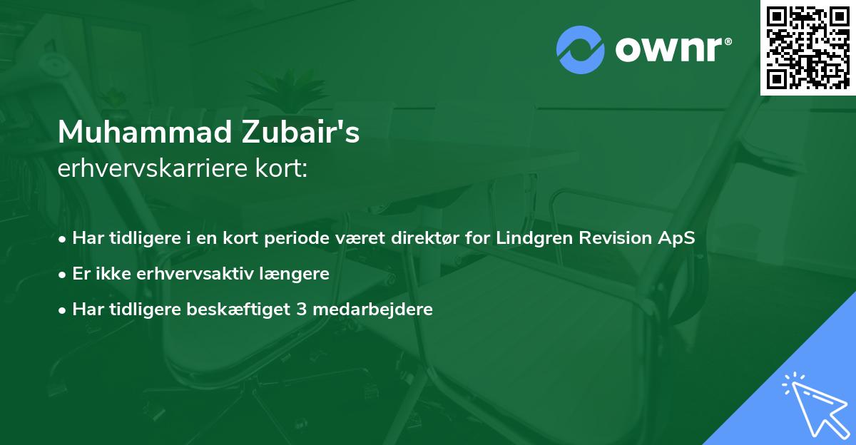 Muhammad Zubair's erhvervskarriere kort