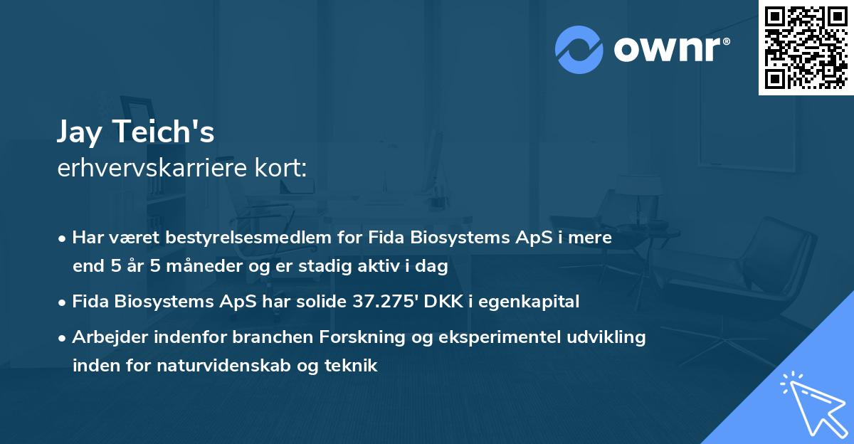 Jay Teich's erhvervskarriere kort