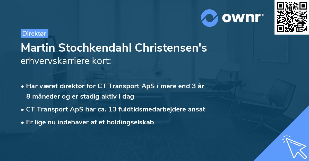 Martin Stochkendahl Christensen's erhvervskarriere kort