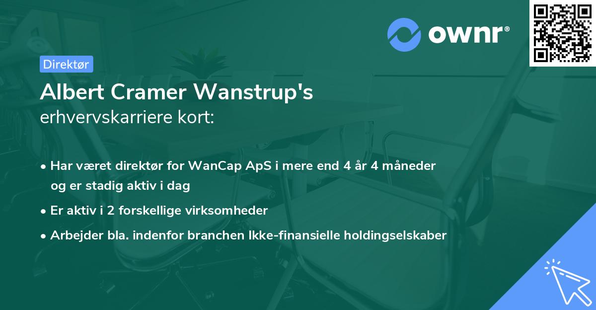 Albert Cramer Wanstrup's erhvervskarriere kort