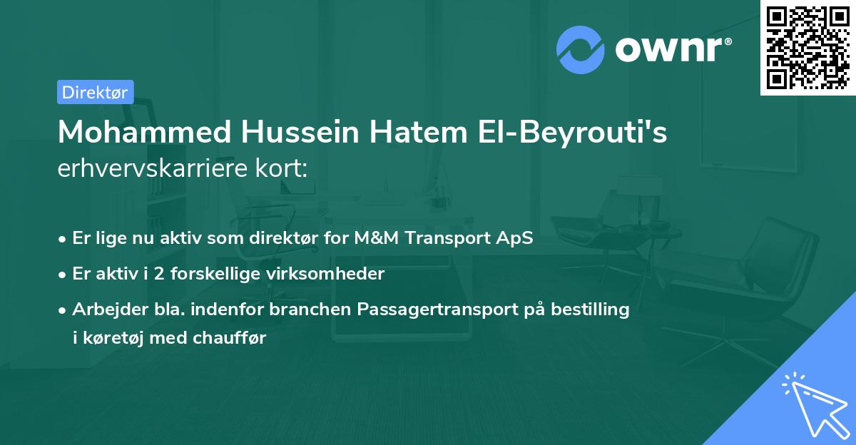 Mohammed Hussein Hatem El-Beyrouti's erhvervskarriere kort