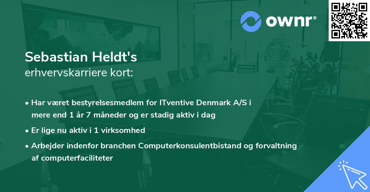 Sebastian Heldt's erhvervskarriere kort