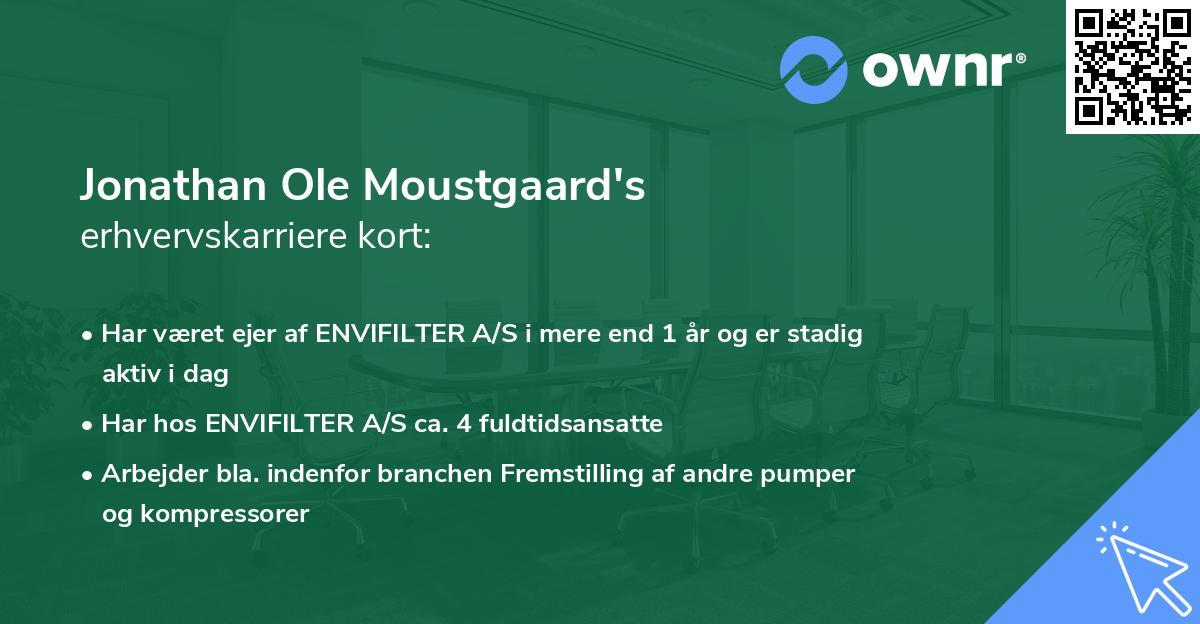 Jonathan Ole Moustgaard's erhvervskarriere kort