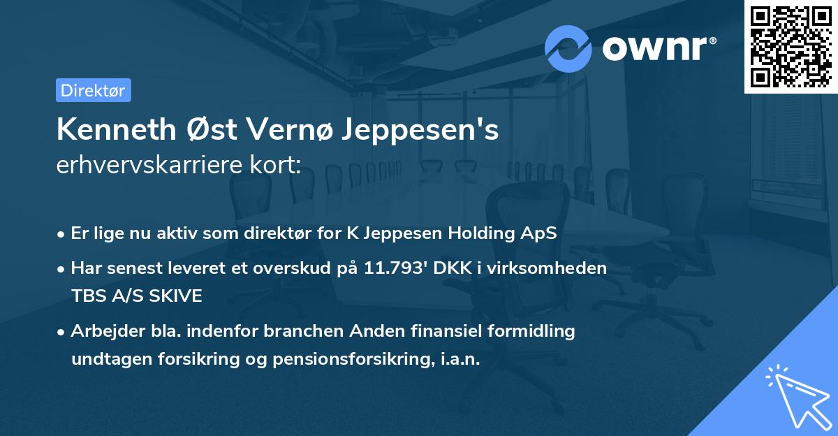 Kenneth Øst Vernø Jeppesen's erhvervskarriere kort