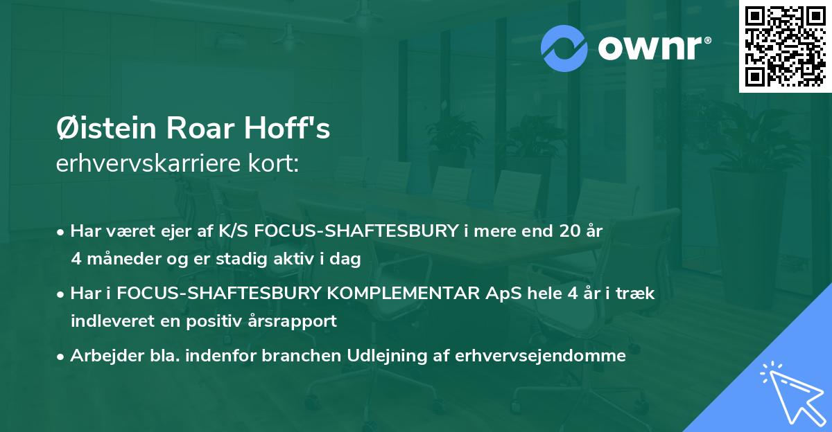Øistein Roar Hoff's erhvervskarriere kort