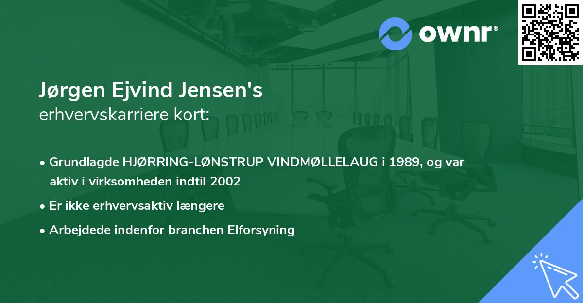 Jørgen Ejvind Jensen's erhvervskarriere kort