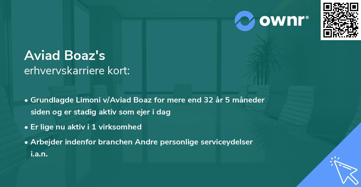 Aviad Boaz's erhvervskarriere kort