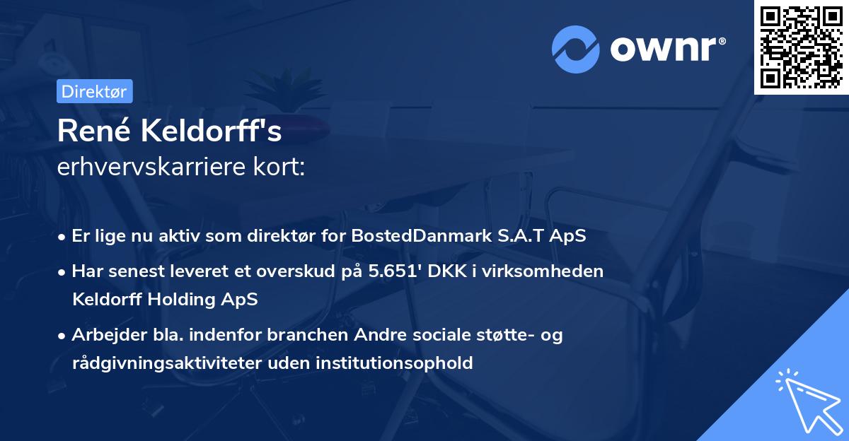 René Keldorff's erhvervskarriere kort