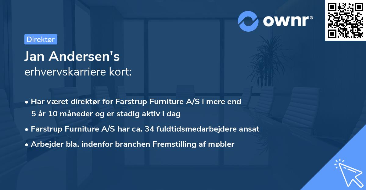Jan Andersen's erhvervskarriere kort