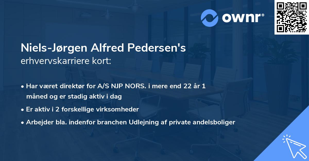 Niels-Jørgen Alfred Pedersen's erhvervskarriere kort