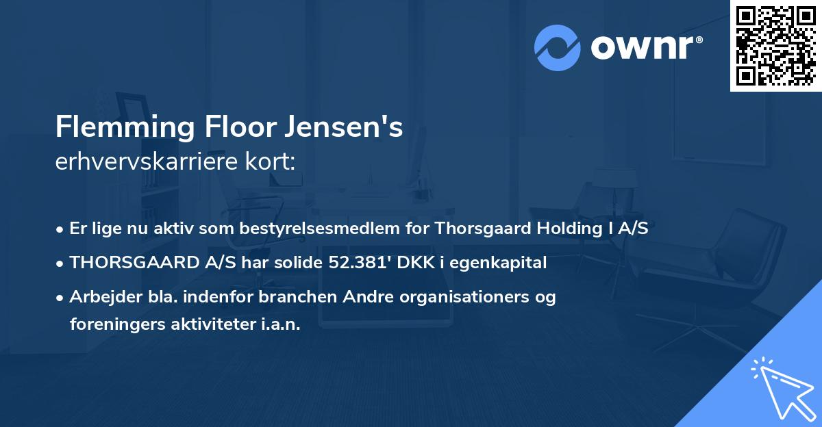 Flemming Floor Jensen's erhvervskarriere kort