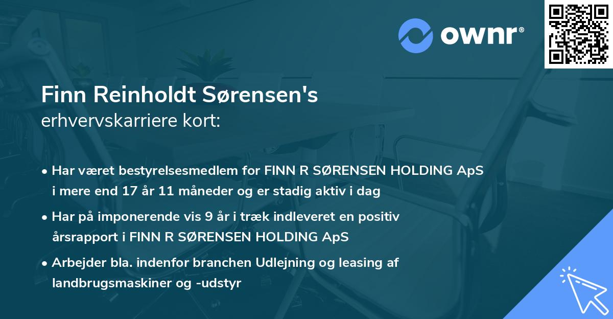 Finn Reinholdt Sørensen's erhvervskarriere kort
