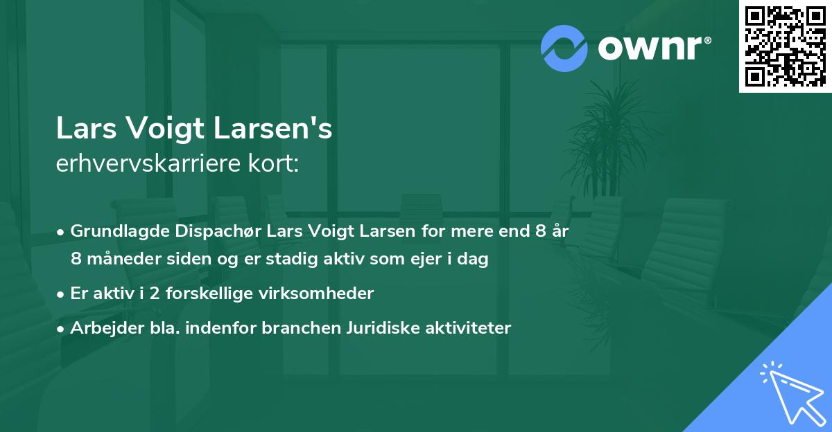 Lars Voigt Larsen's erhvervskarriere kort