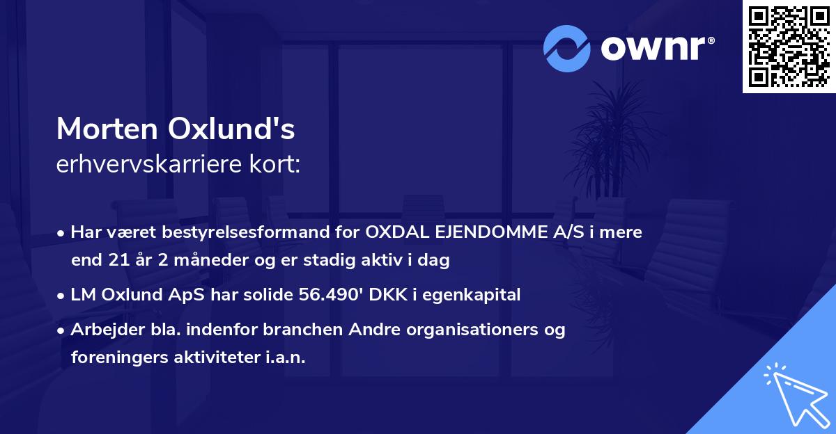 Morten Oxlund's erhvervskarriere kort