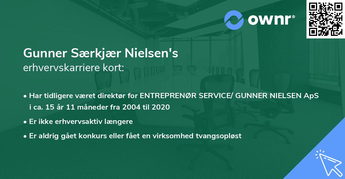 Gunner Særkjær Nielsen's erhvervskarriere kort