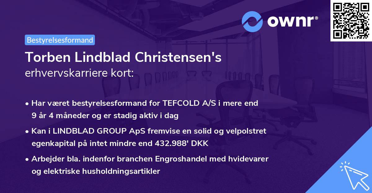 Torben Lindblad Christensen's erhvervskarriere kort