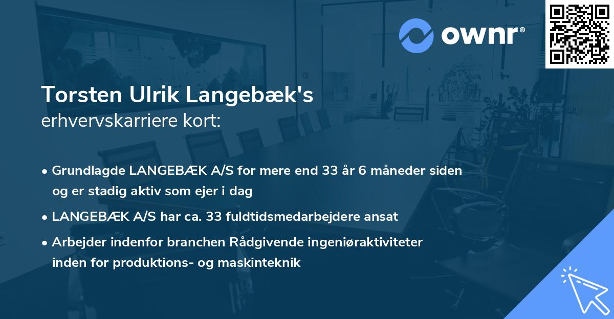 Torsten Ulrik Langebæk's erhvervskarriere kort