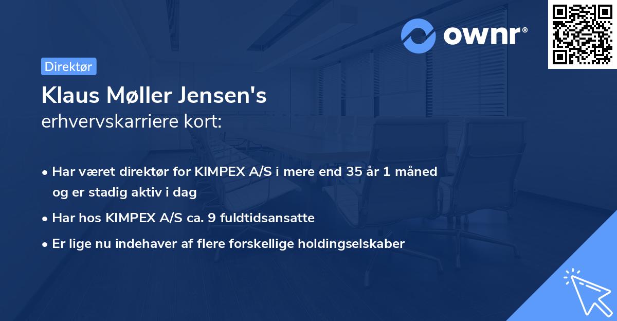 Klaus Møller Jensen's erhvervskarriere kort