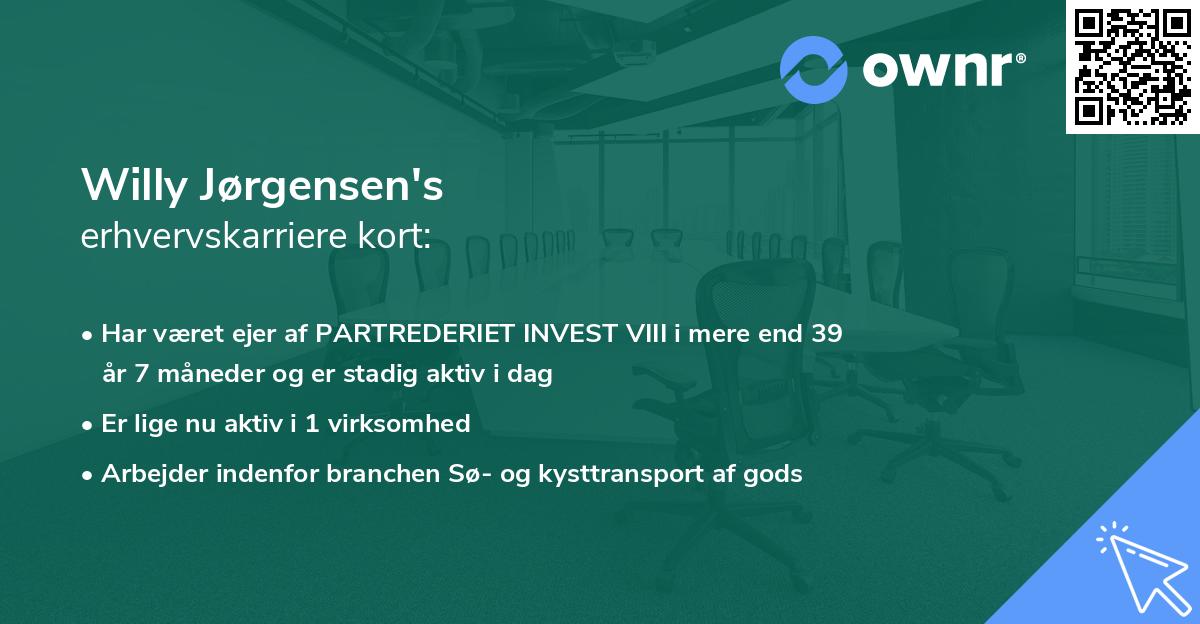Willy Jørgensen's erhvervskarriere kort