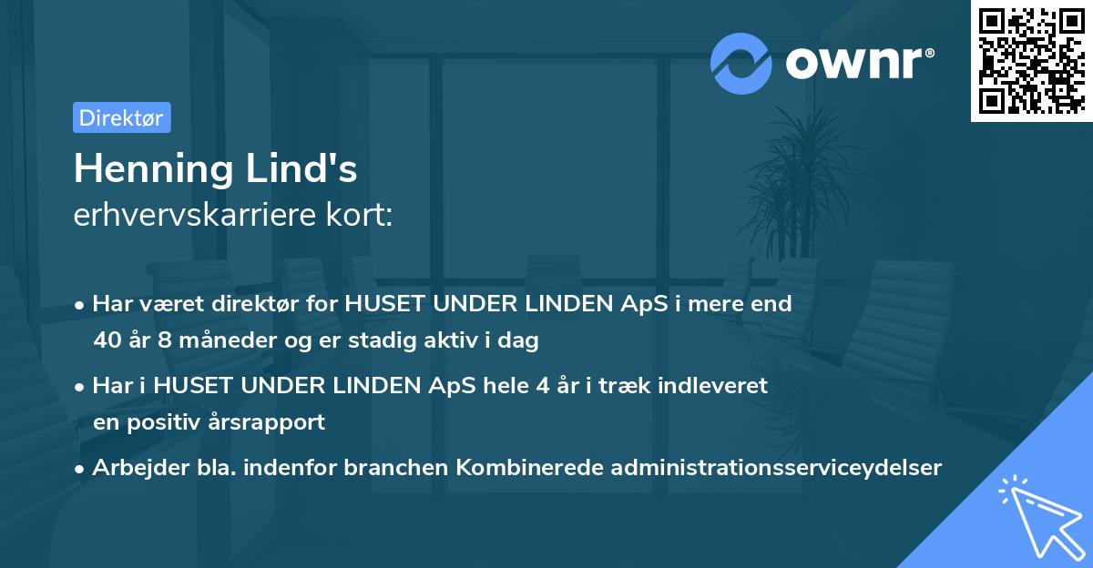 Henning Lind's erhvervskarriere kort