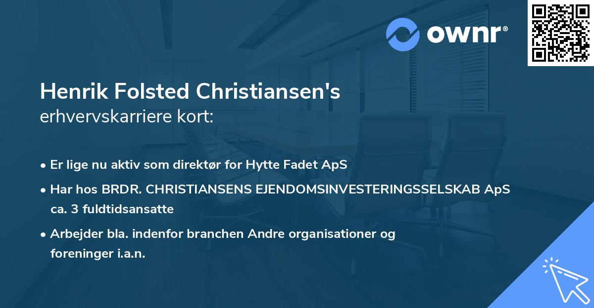 Henrik Folsted Christiansen's erhvervskarriere kort