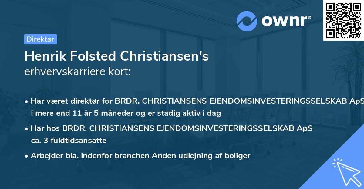 Henrik Folsted Christiansen's erhvervskarriere kort
