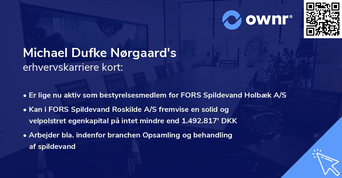 Michael Dufke Nørgaard's erhvervskarriere kort