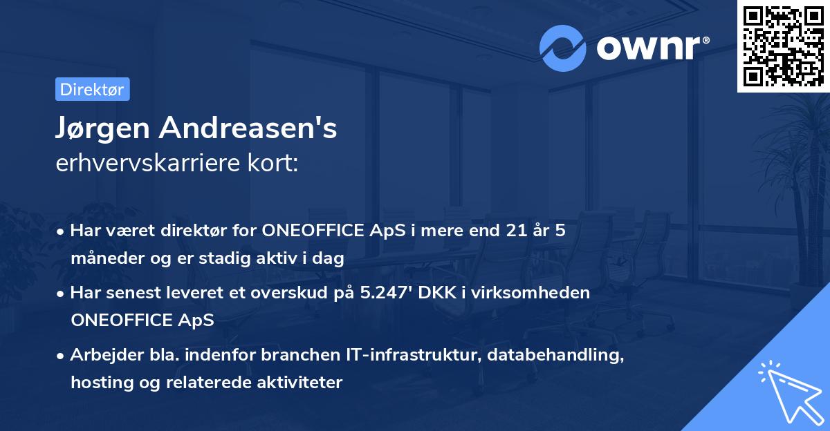 Jørgen Andreasen's erhvervskarriere kort