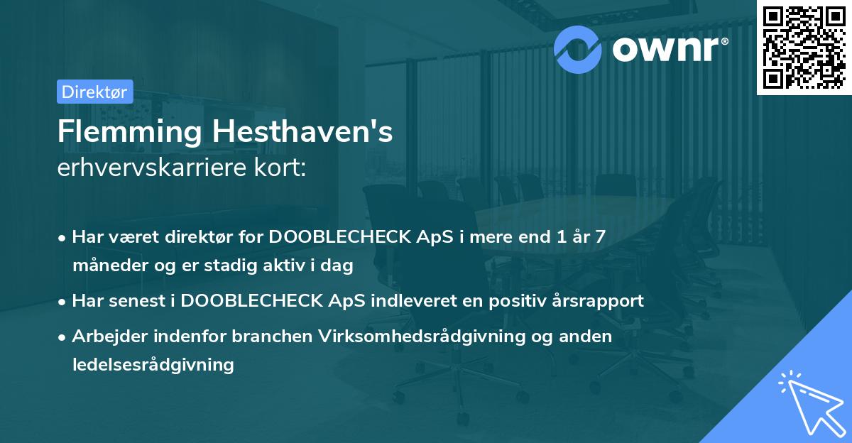 Flemming Hesthaven's erhvervskarriere kort