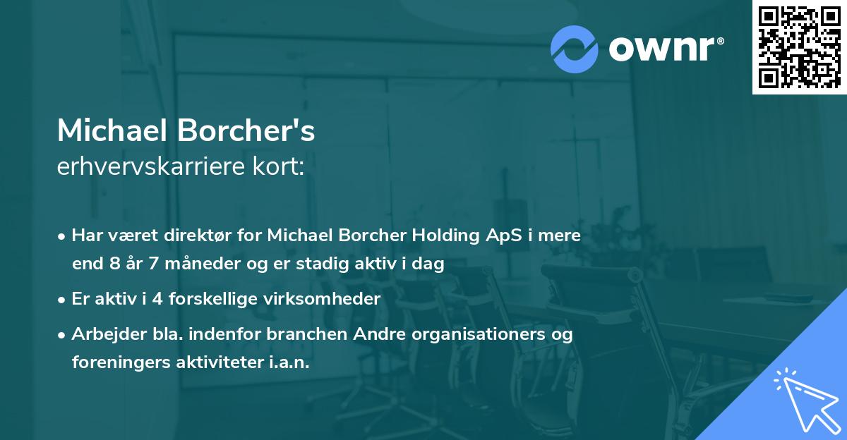 Michael Borcher's erhvervskarriere kort