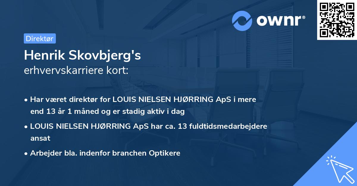 Henrik Skovbjerg's erhvervskarriere kort