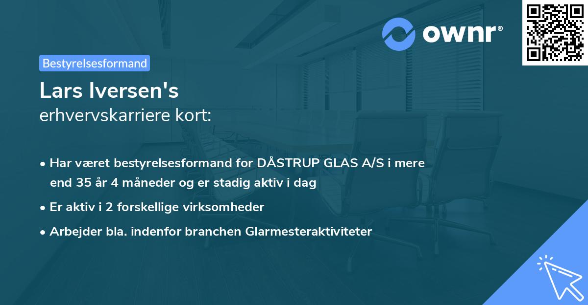 Lars Iversen's erhvervskarriere kort