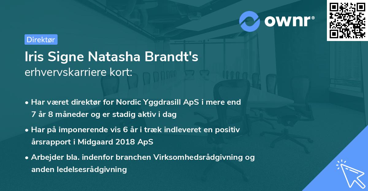 Iris Signe Natasha Brandt's erhvervskarriere kort