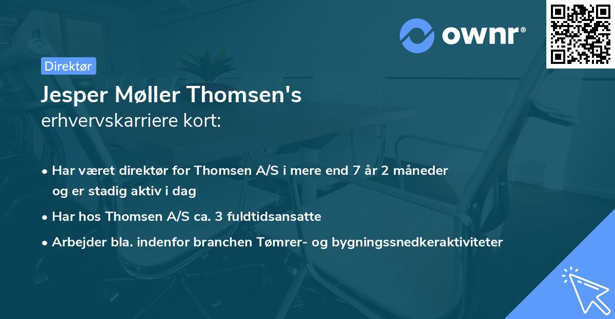 Jesper Møller Thomsen's erhvervskarriere kort