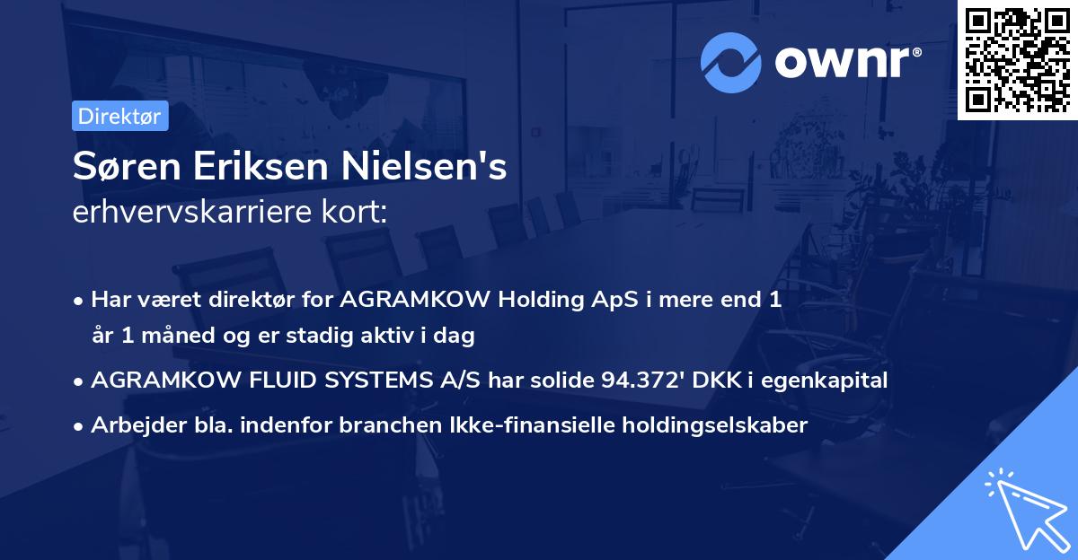 Søren Eriksen Nielsen's erhvervskarriere kort