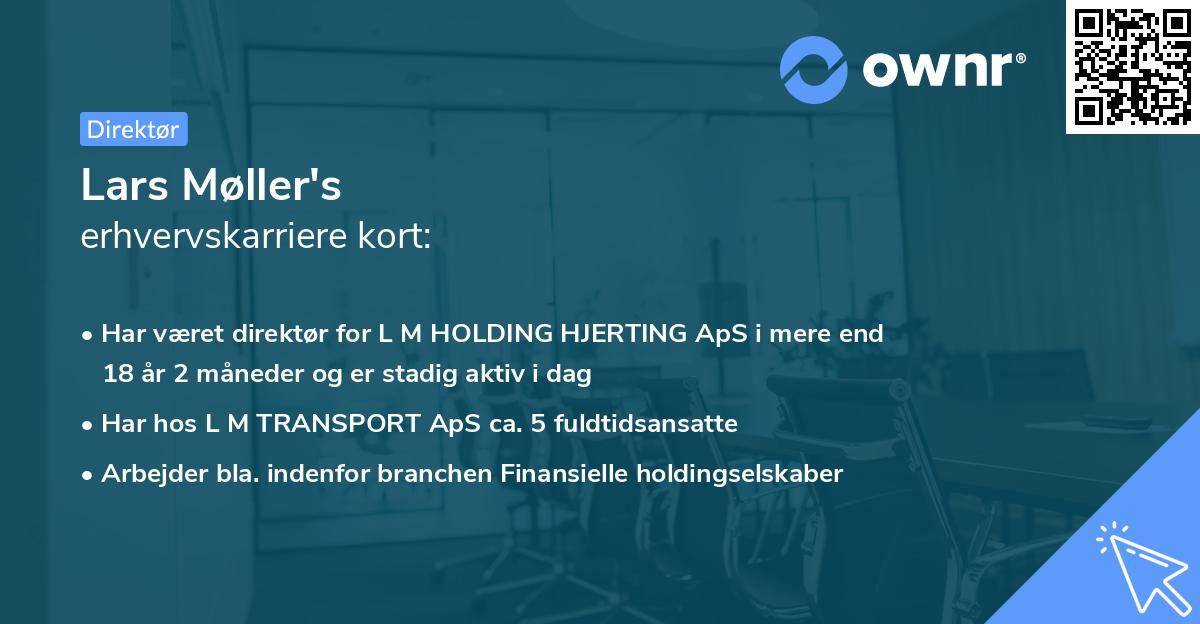 Lars Møller's erhvervskarriere kort
