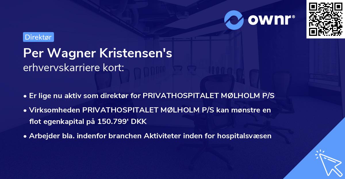 Per Wagner Kristensen's erhvervskarriere kort