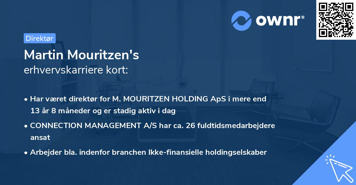 Martin Mouritzen's erhvervskarriere kort