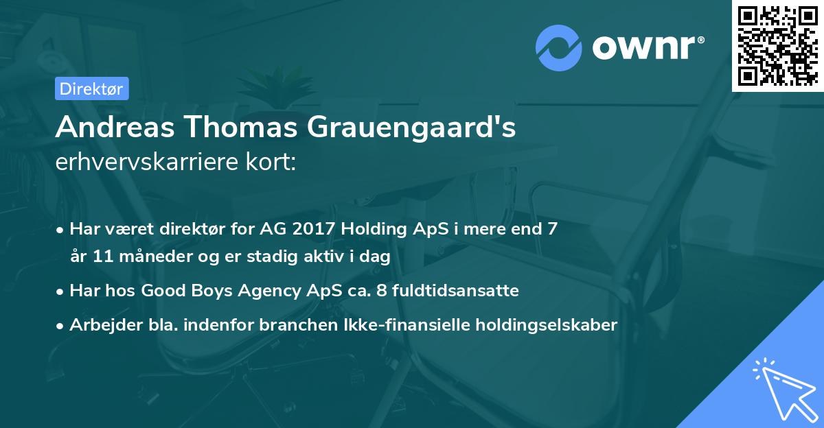 Andreas Thomas Grauengaard's erhvervskarriere kort