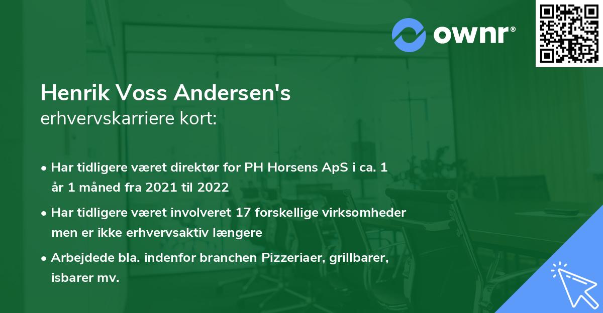 Henrik Voss Andersen's erhvervskarriere kort