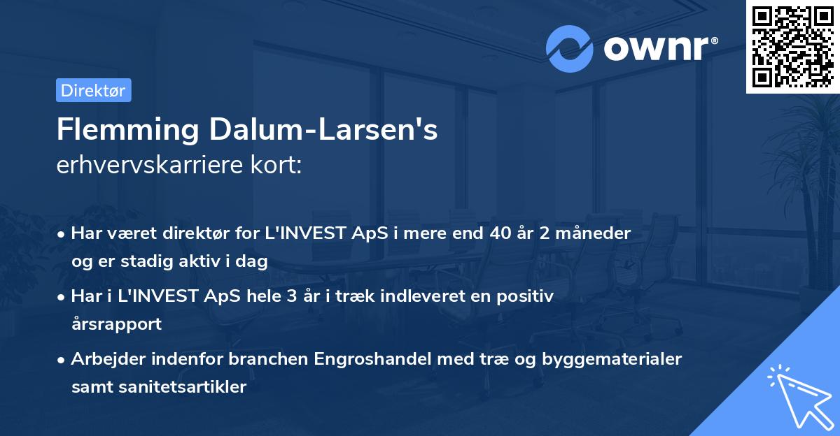 Flemming Dalum-Larsen's erhvervskarriere kort