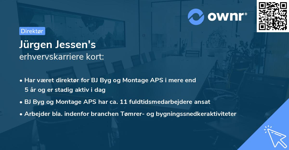 Jürgen Jessen's erhvervskarriere kort